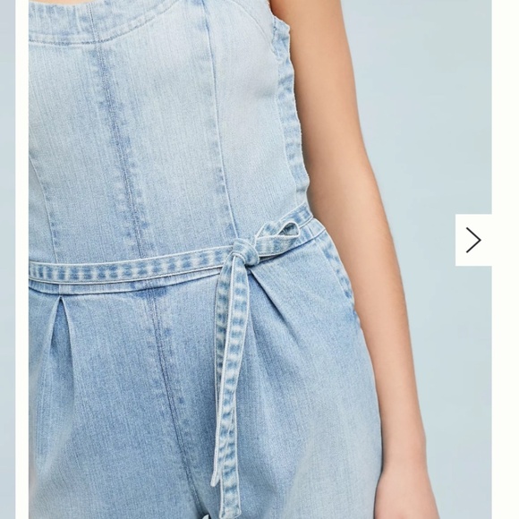 AG Adriano Goldschmied Giselle Denim Spaghetti Strap Jumpsuit Size Small EUC - Picture 3 of 11